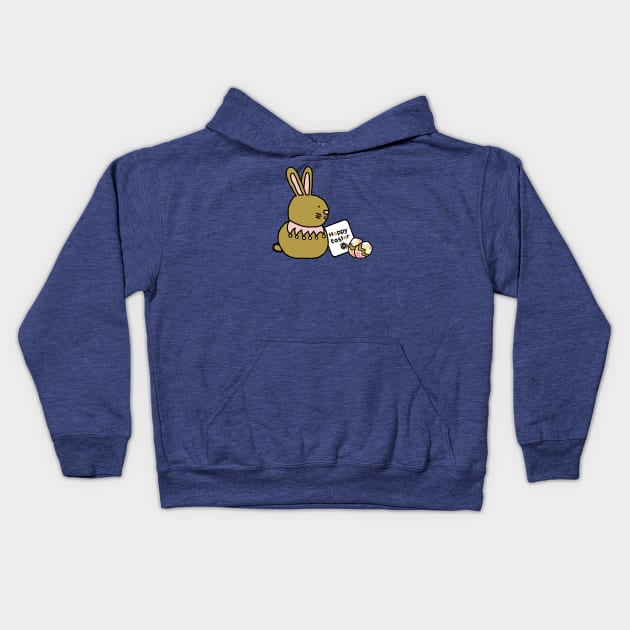 Happy Easter Bunny Kids Hoodie by ellenhenryart